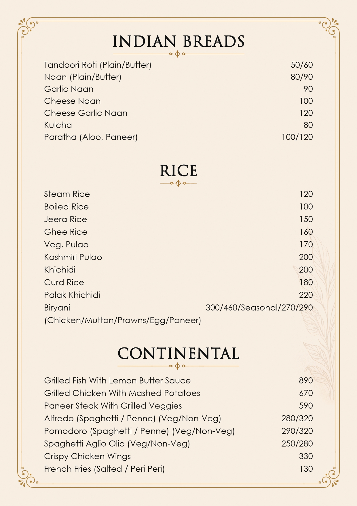 Menu page 5